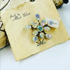 Glamorous 1950s Aurora Borealis Star Brooch by Albert Weiss